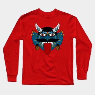 Drishti Bommai Nazar Battu Mahakala Mask Long Sleeve T-Shirt